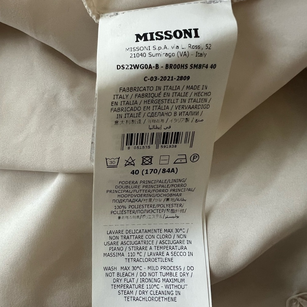 Missoni Multicolor Zig Zag Chevron Metallic Knitted V-Neck Midi Bodycon Dress 4 - Picture 8 of 16